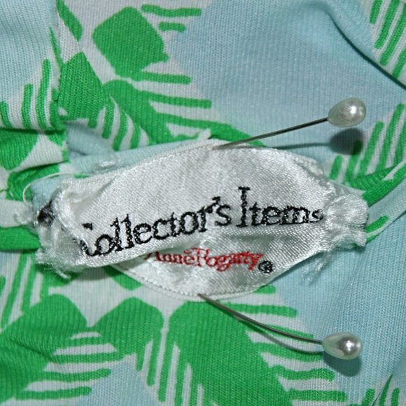 Vintage Collectors Anne Fogarty Checkered Long Sleeve Sheath Dress S M 1970s - Picture 12 of 12